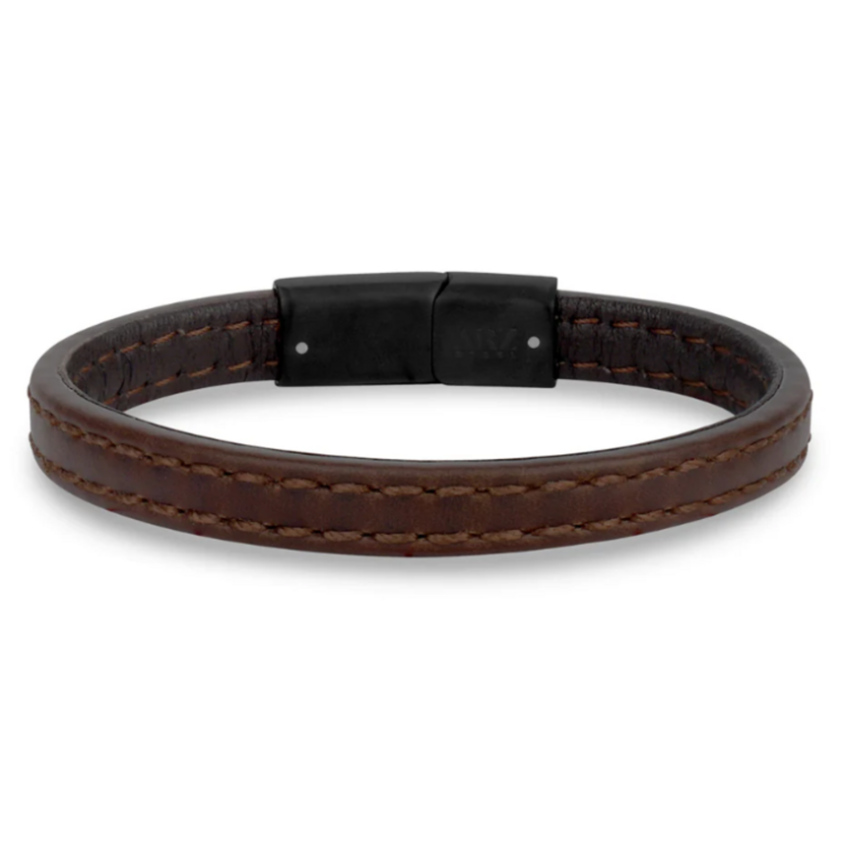 A.R.Z. Steel ARZ Steel - 8mm Vintage Leather Bracelet