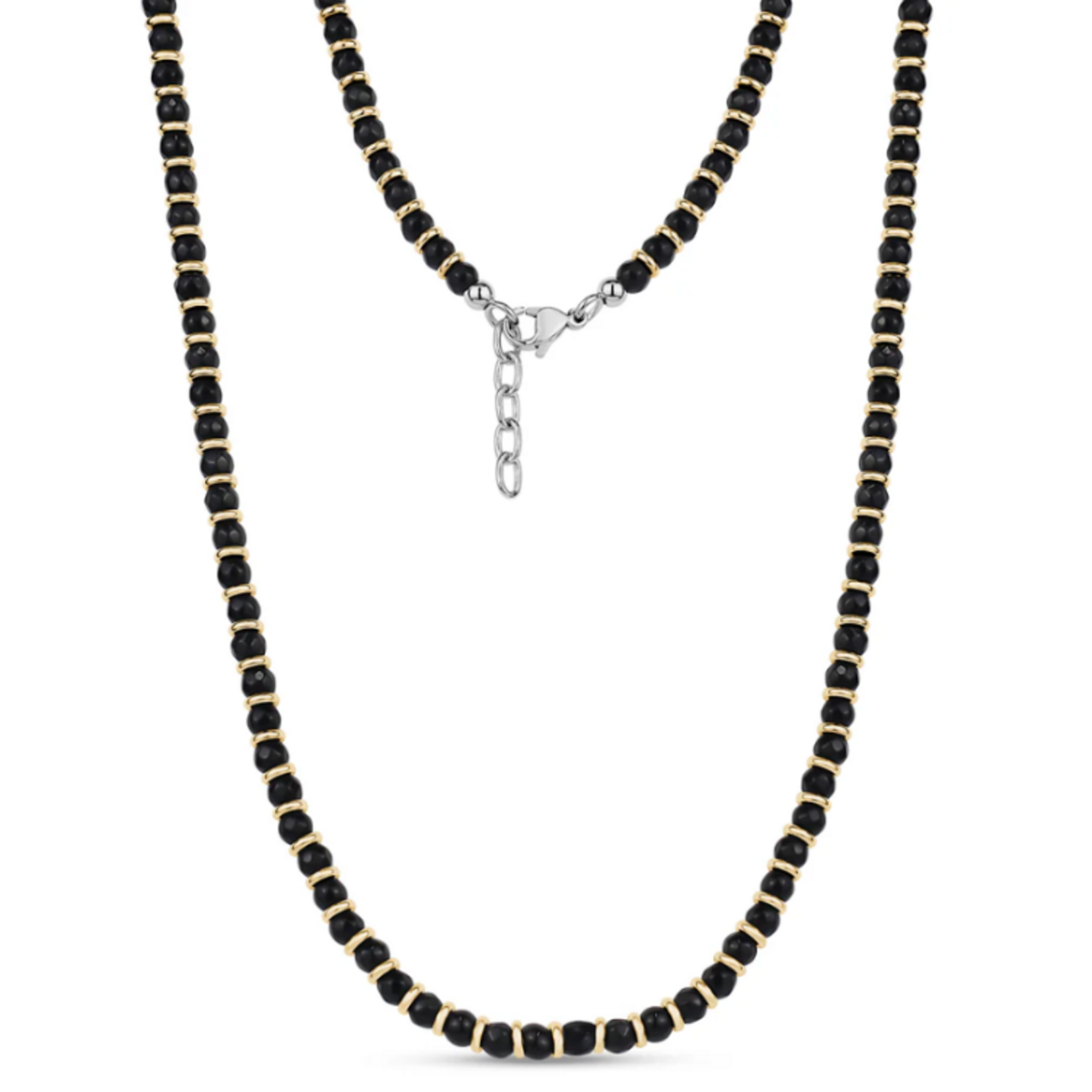 A.R.Z. Steel ARZ Steel - Golden Noir Agate Necklace