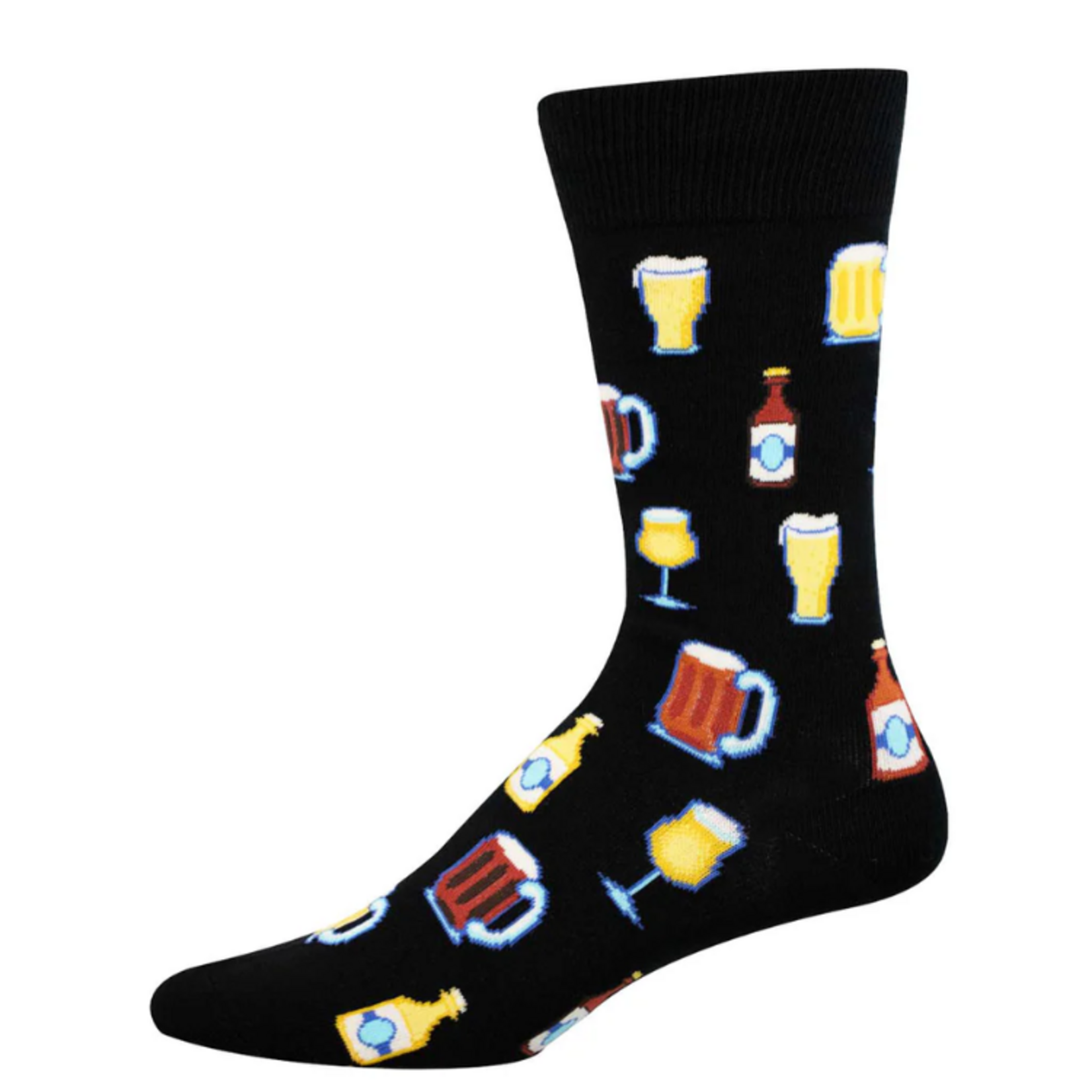 Socksmith Mens Socks - Get Your Beer Glasses On - Black
