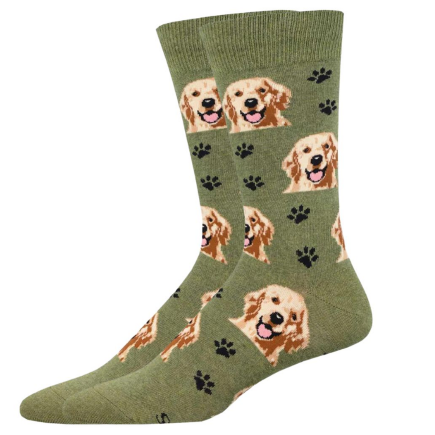 Socksmith Mens Socks - Whos A Good Boy - Green Heather