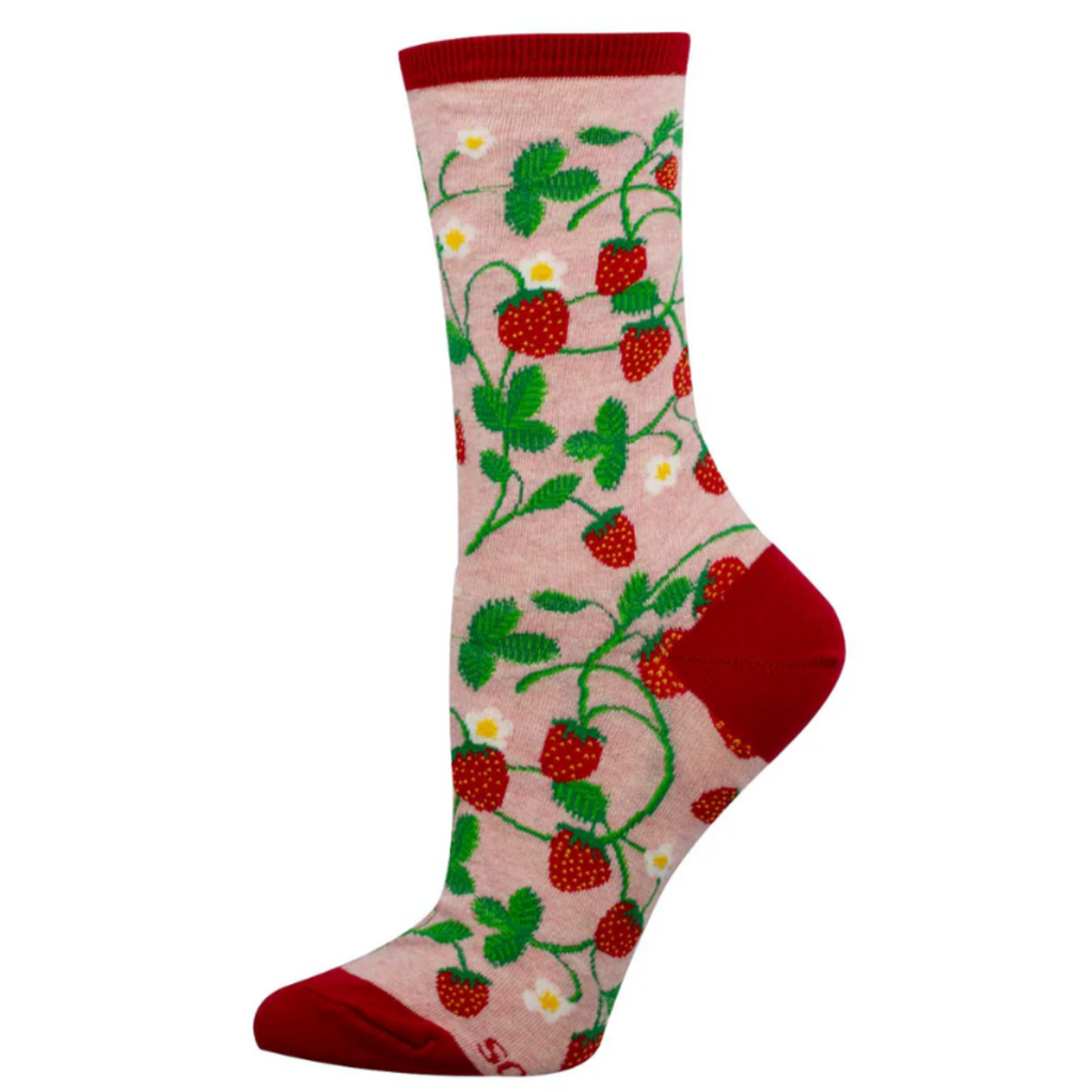 Socksmith Womens Socks - Strawberry Vines - Pink Heather