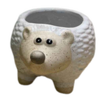 Porcelain Hedgehog Planter - White
