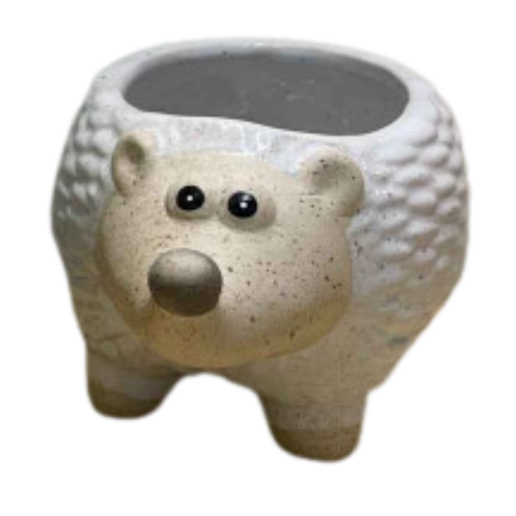 Porcelain Hedgehog Planter - White
