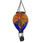Glass/Metal Hot Air Balloon - Blue/Orange