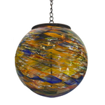 Glass Hanging Orb Solar Light - Yellow