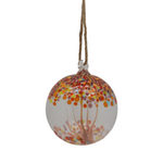 6" Glass Hanging Orb  - Fall Delight