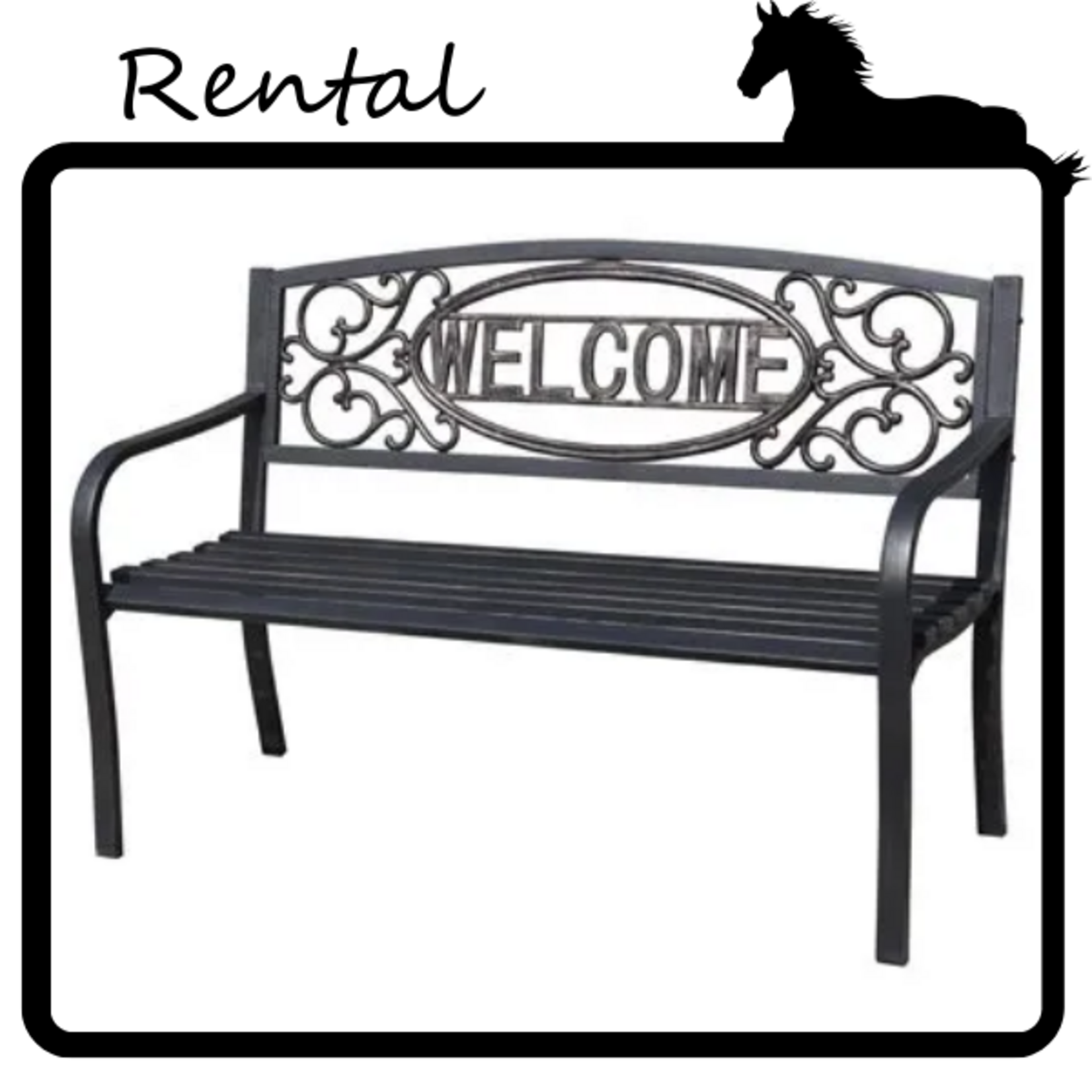 Rental - Metal Park Bench