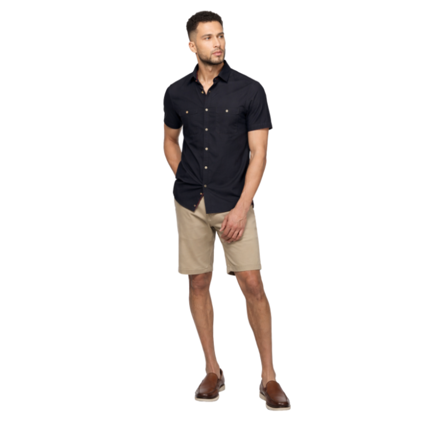 Point Zero Point Zero - Short Sleeve Linen Button-up
