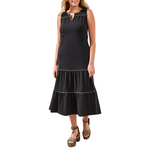 Tribal Sleeveless V-Neck Dress w/ Detail Trim