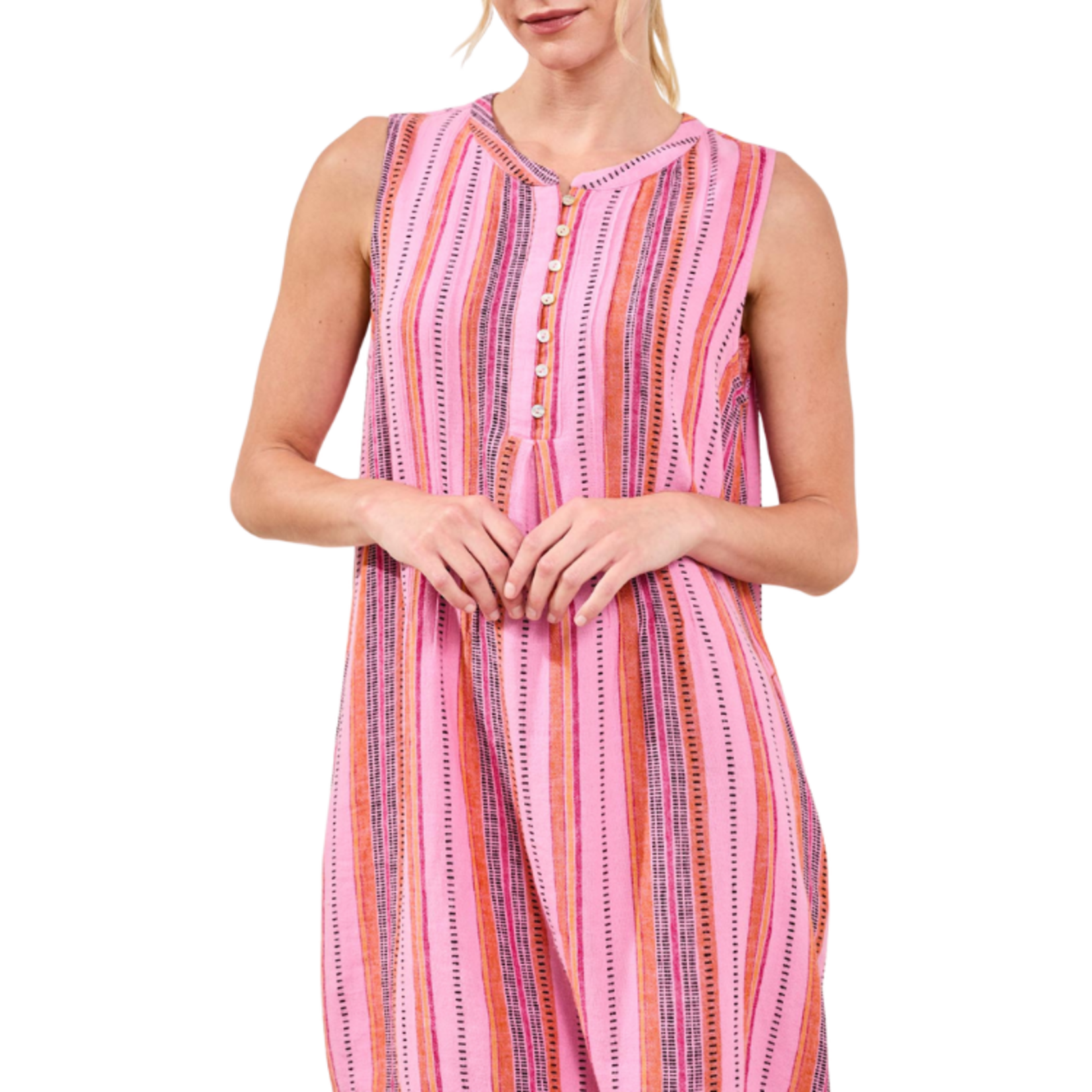 Tribal Tribal - Sleeveless Dress w/ Pintucks & Pockets