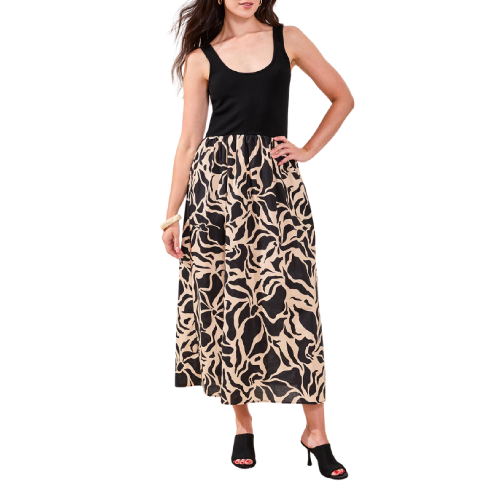 Tribal Tribal - Sleeveless Twofer Dress