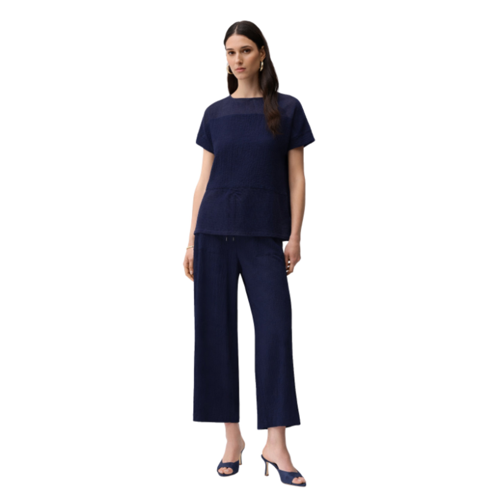 Joseph Ribkoff Joseph Ribkoff - Crinkle Knit Wide Leg Pant