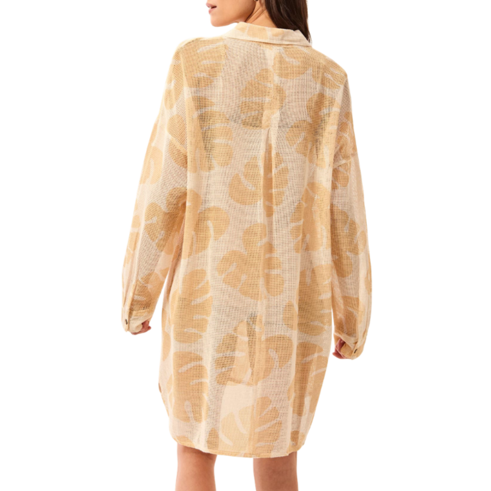 Tribal Tribal - Long Sleeve Button Front Shirt Dress