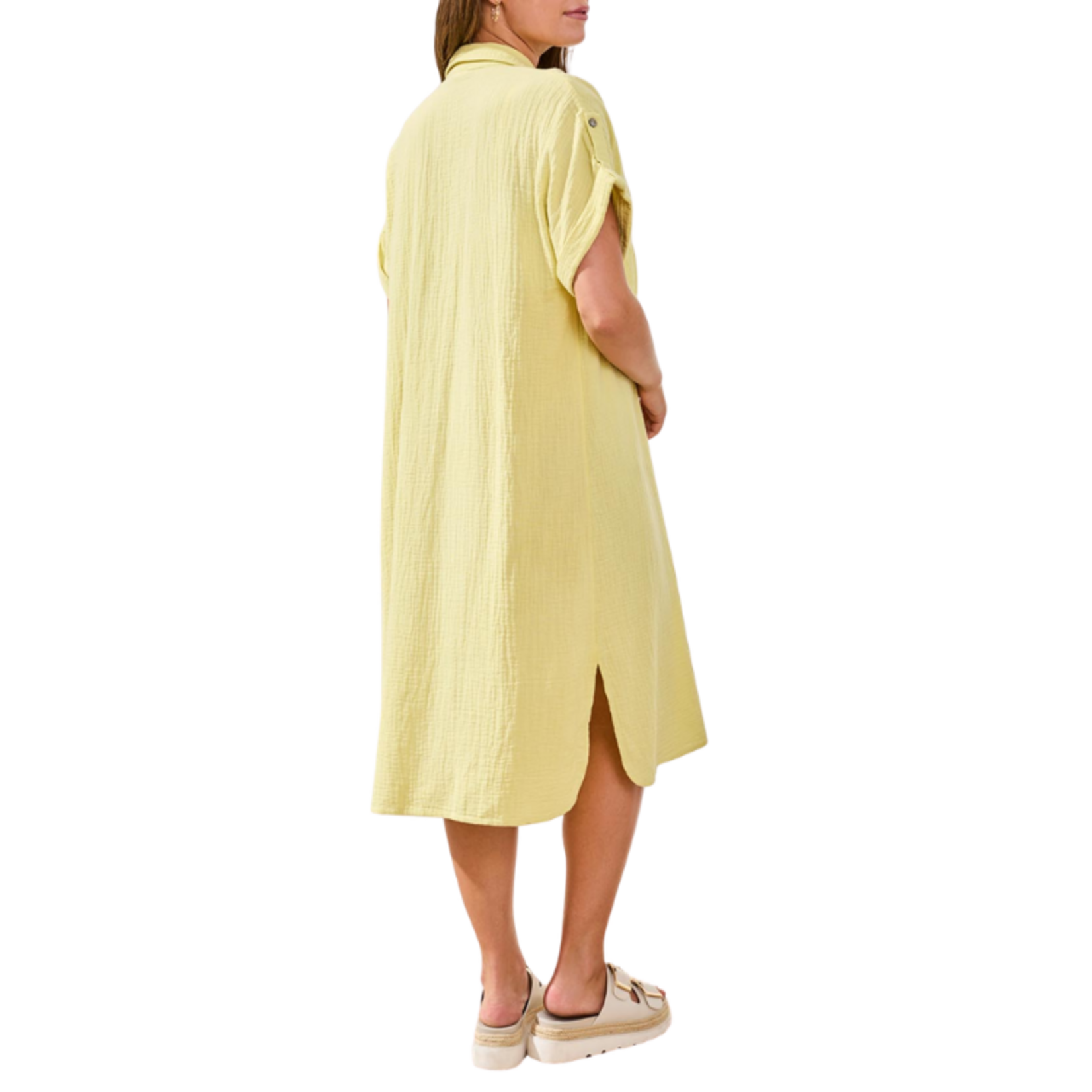 Tribal Tribal - Flowy Shirt Dress w/ Hidden Placket