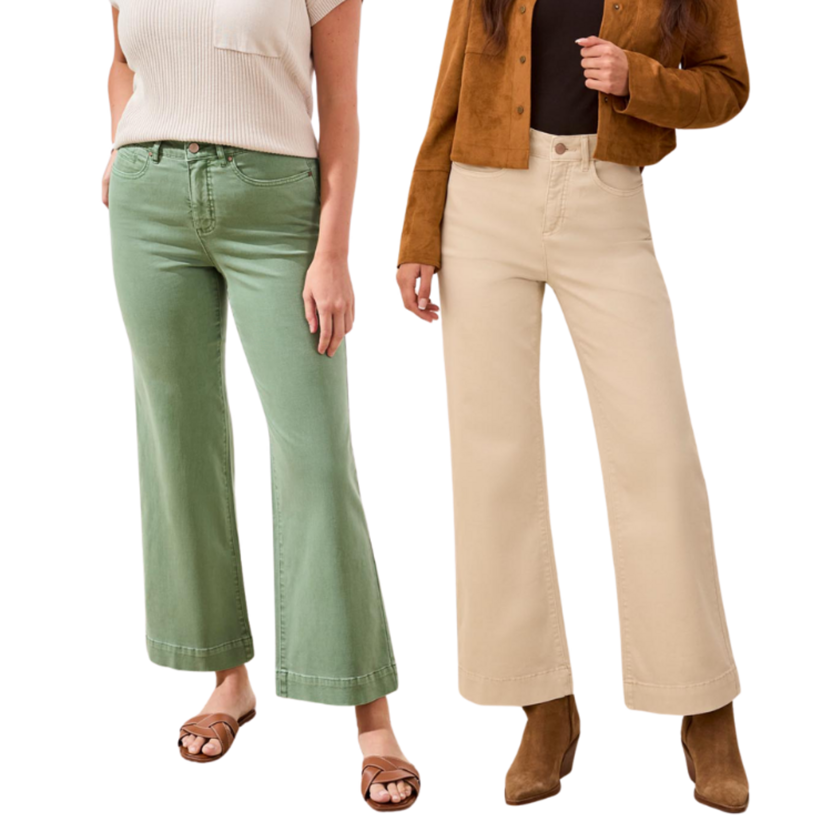 Tribal Tribal - Comfort Stretch Fly Front Wide Leg Pants