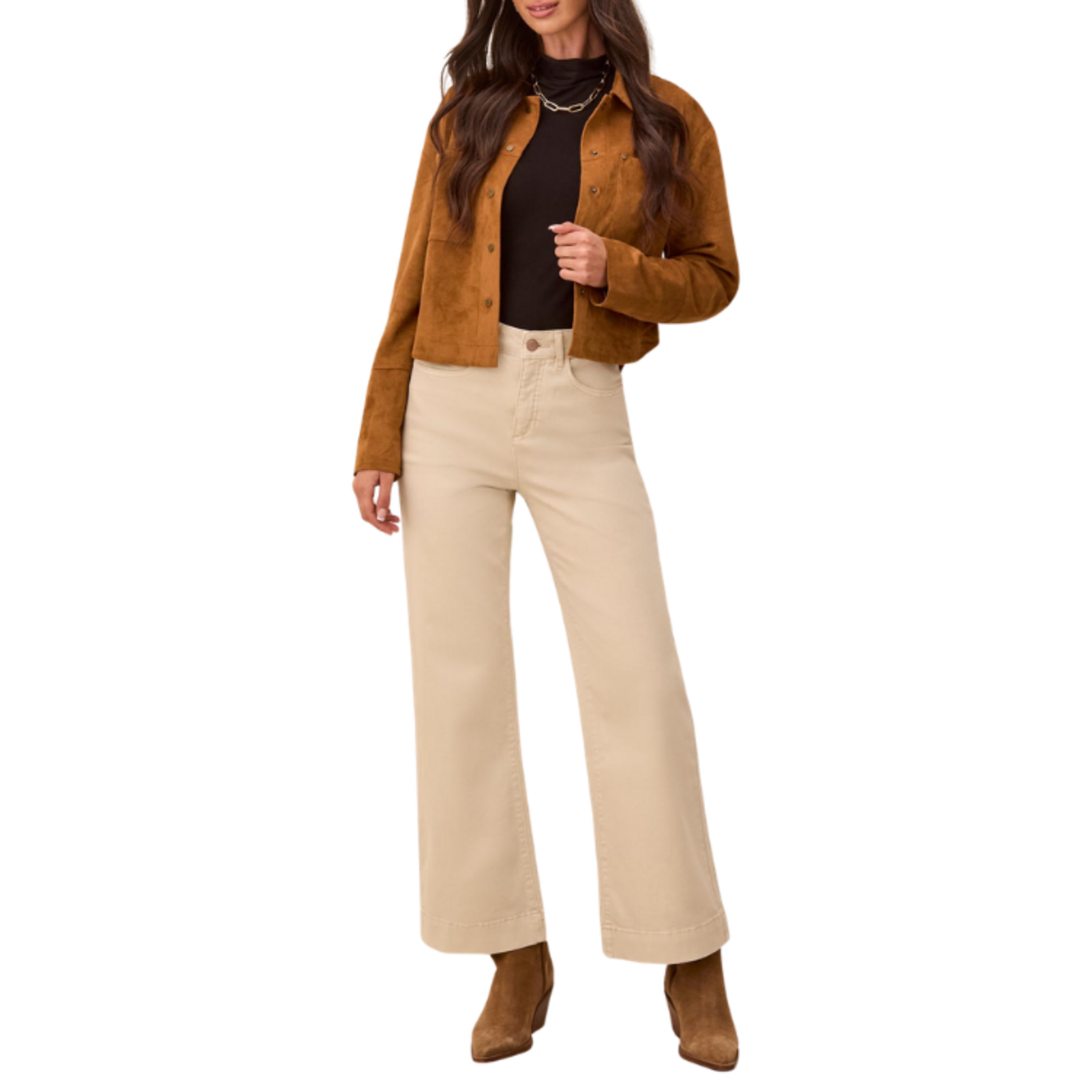 Tribal Tribal - Comfort Stretch Fly Front Wide Leg Pants