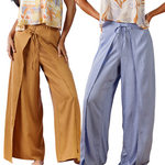 XIX Palms Tie Front Wrap Pant