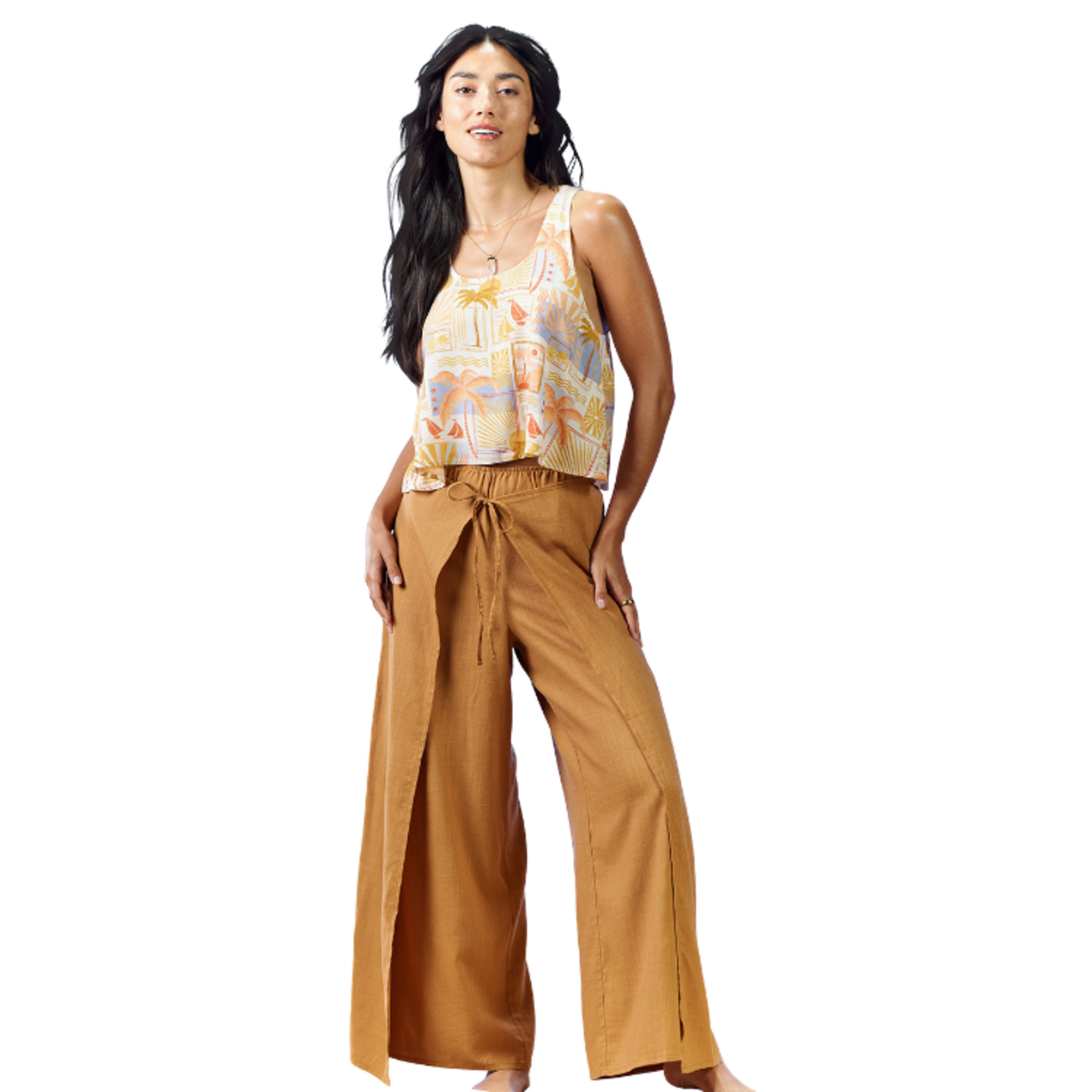 XIX Palms XIX Palms - Tie Front Wrap Pant