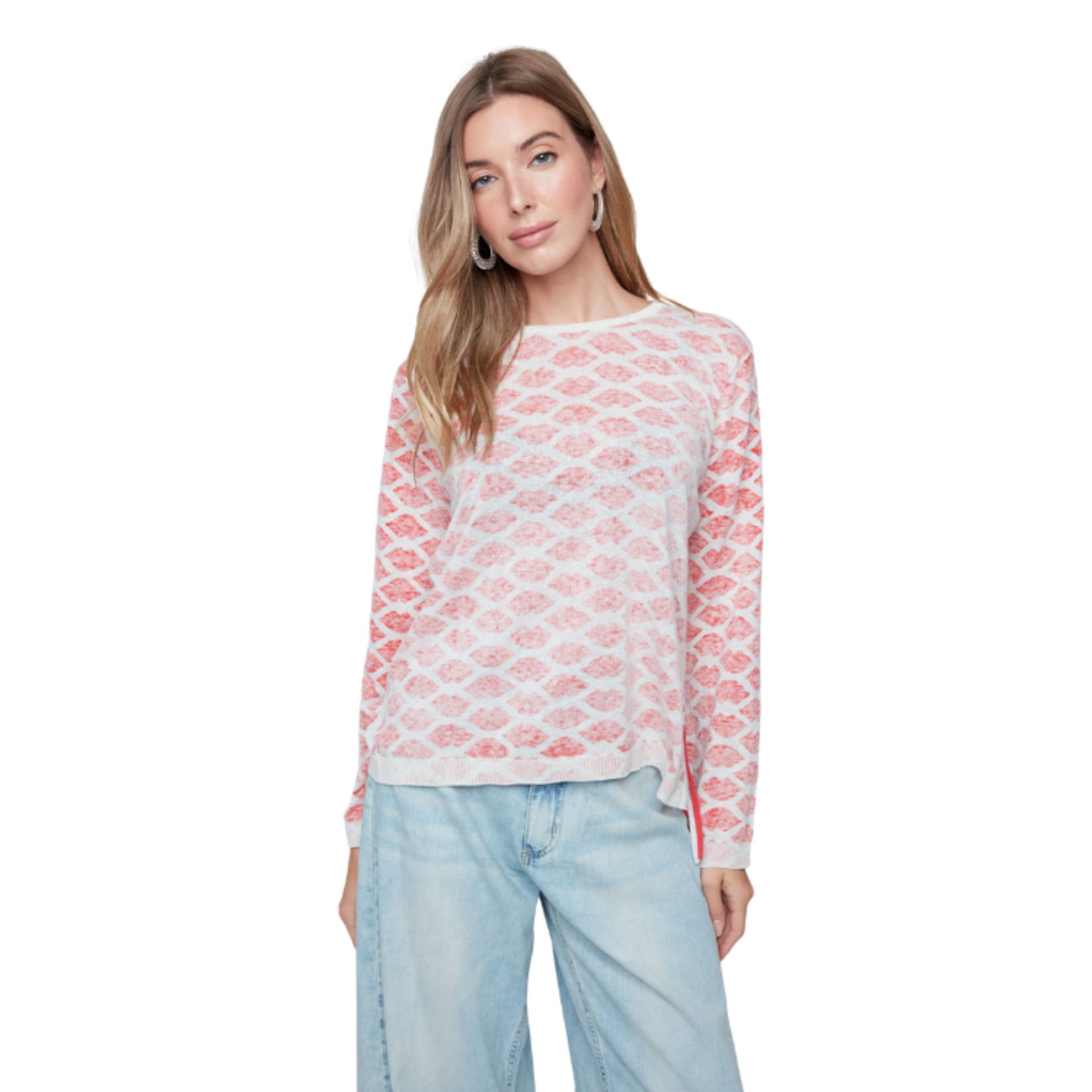 Renuar Renuar - Cotton Long Sleeve Patterned Sweater