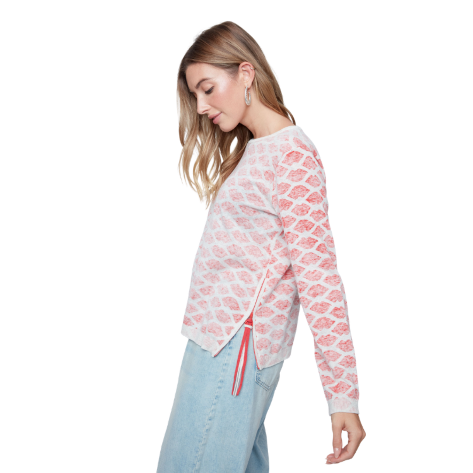 Renuar Renuar - Cotton Long Sleeve Patterned Sweater