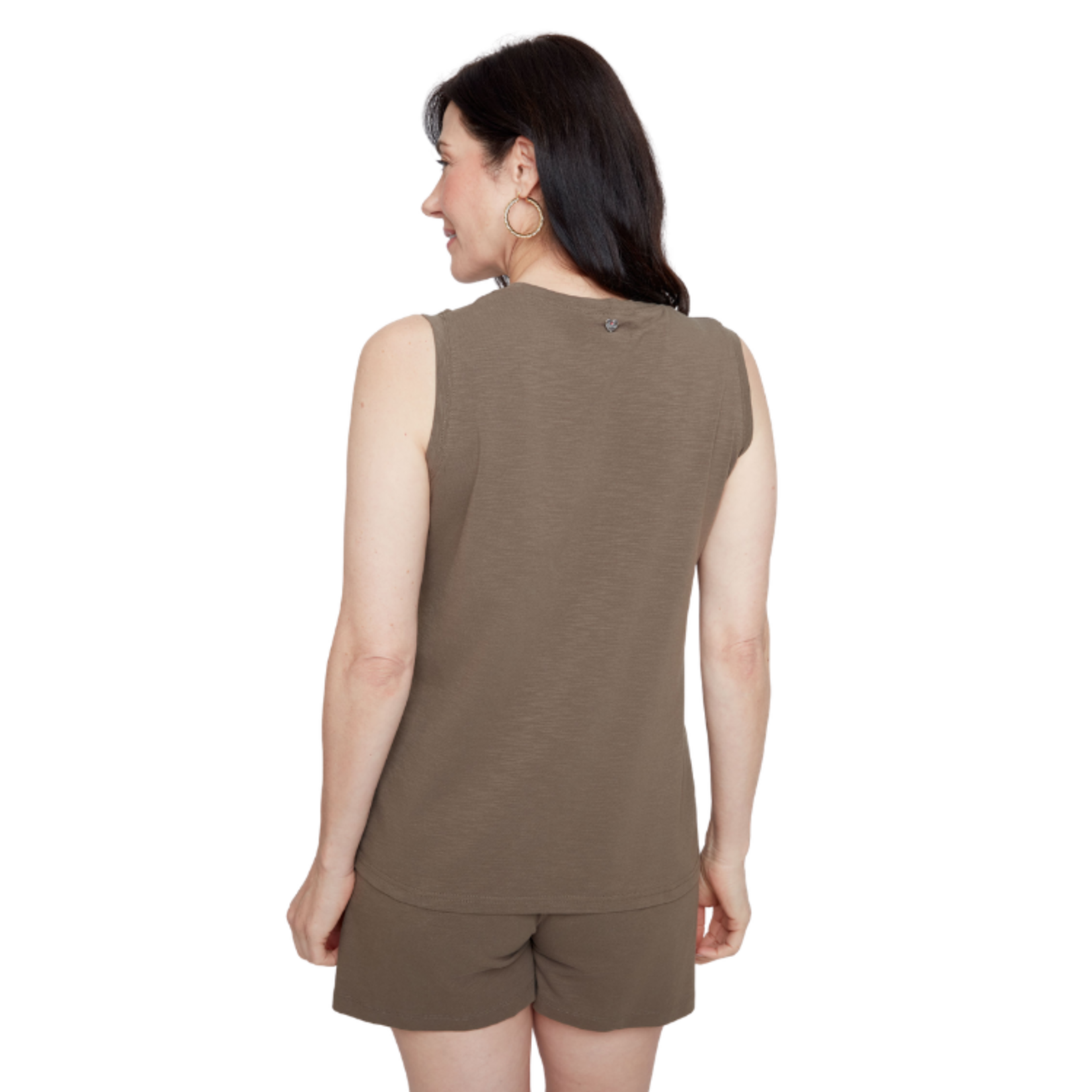 Renuar Renuar - Cotton Comfort Sleeveless V-Neck Tee