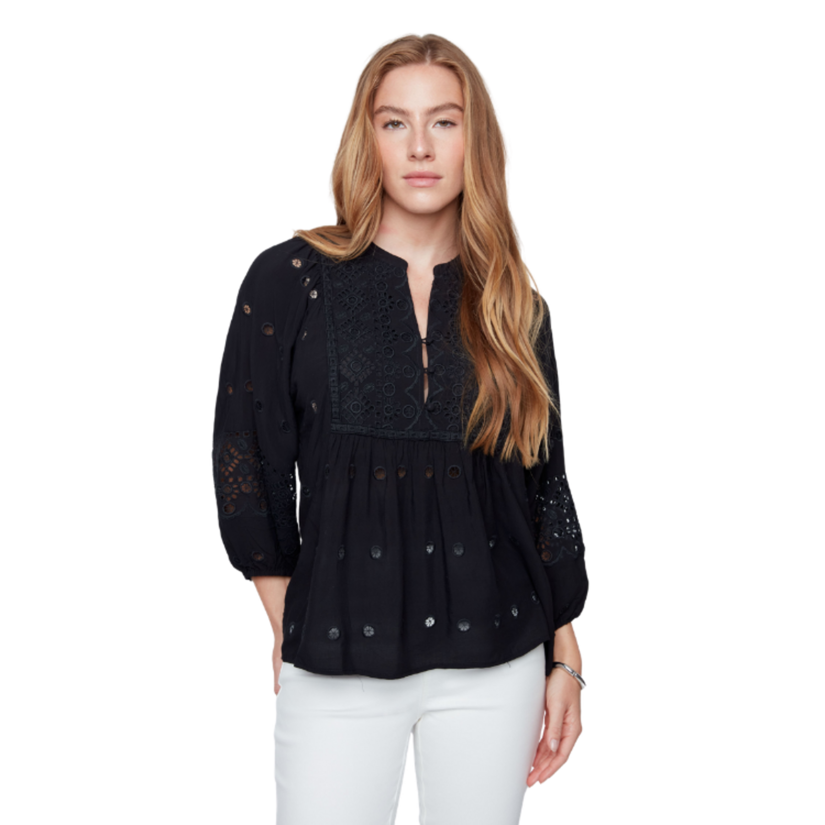 Renuar Renuar - Flare Embroidered Top