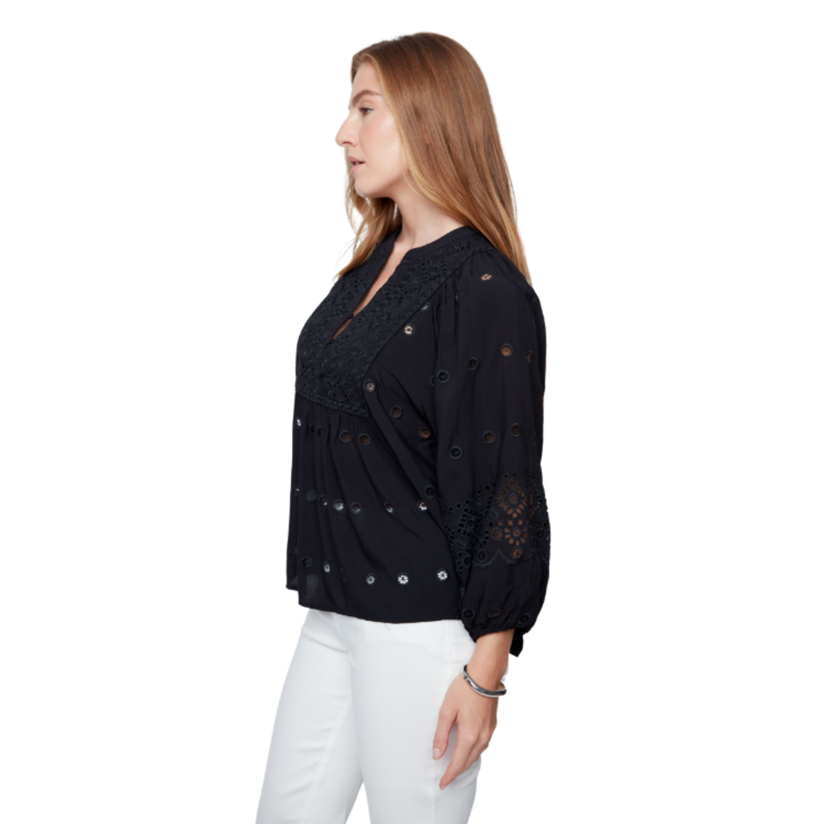 Renuar Renuar - Flare Embroidered Top