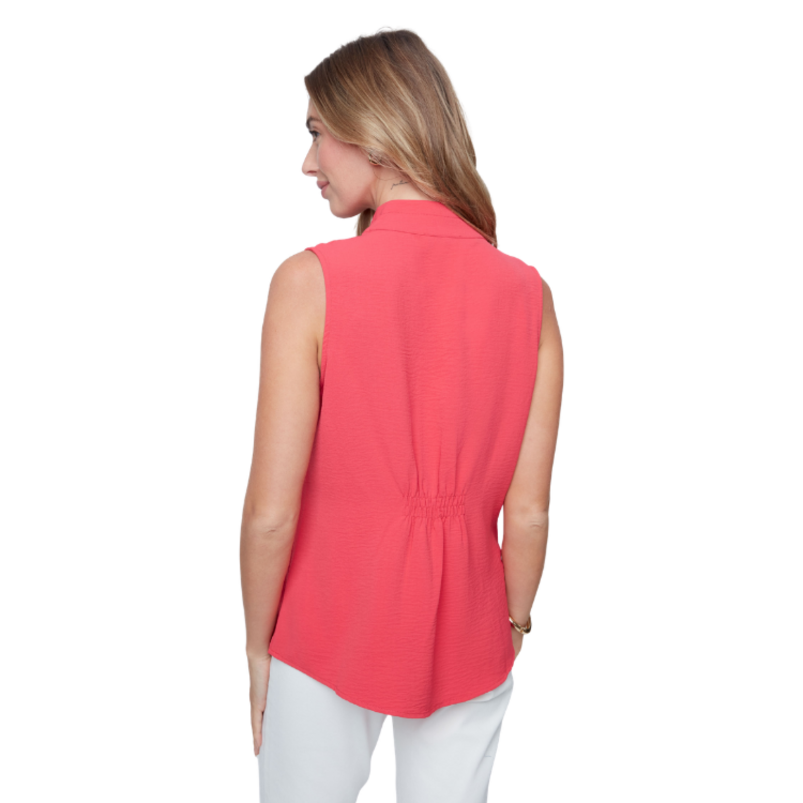 Renuar Renuar - High Twist Woven Sleeveless V-Neck Top