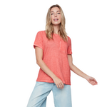 Renuar Cotton Slub Tee w/ Embroidered Heart