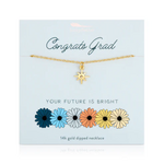 Sweet Celebration Necklace - Congrats Grad "Future is Bright"