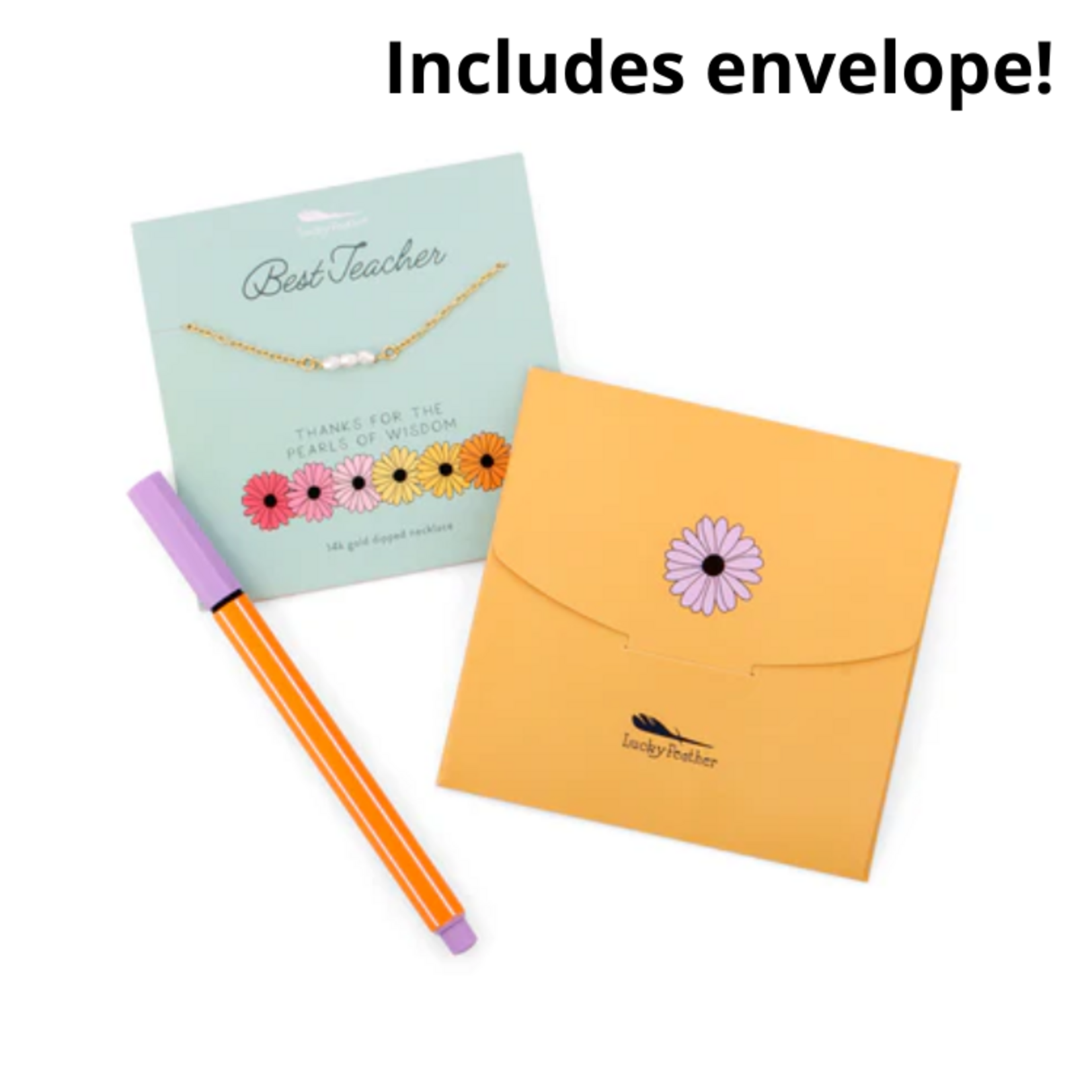 Sweet Celebration Necklace - Best Teacher "Pearls of Wisdom"