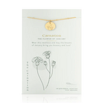 Birth Month Flower Necklace - Carnation - January