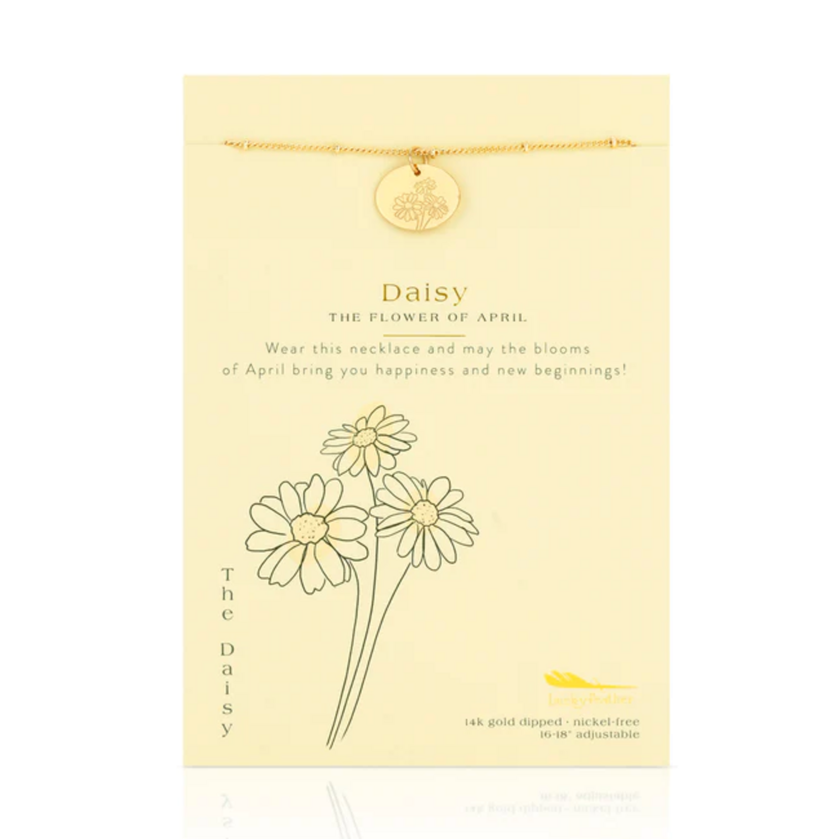 Birth Month Flower Necklace - Daisy - April