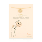 Birth Month Flower Necklace - Poppy - August