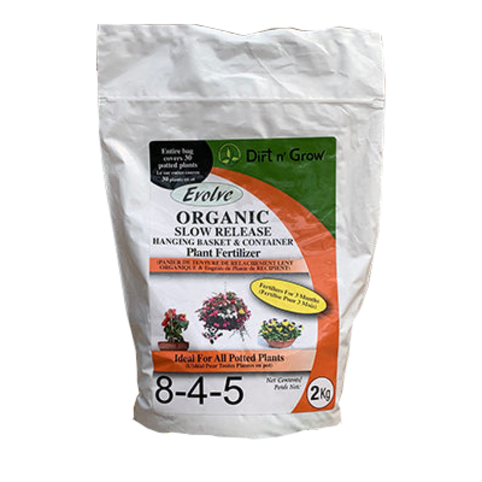 Evolve Evolve - Organic Slow Release Hanging Basket & Container - 8-4-5