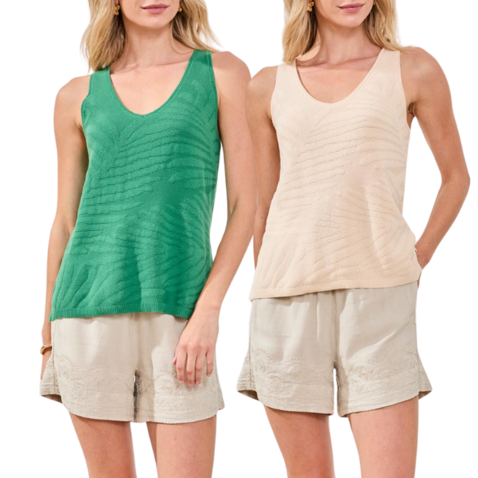 Tribal Tribal - Sleeveless V-Neck Sweater