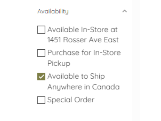 Filter sidebar example