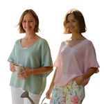 Short Sleeve V-Neck Cotton Top