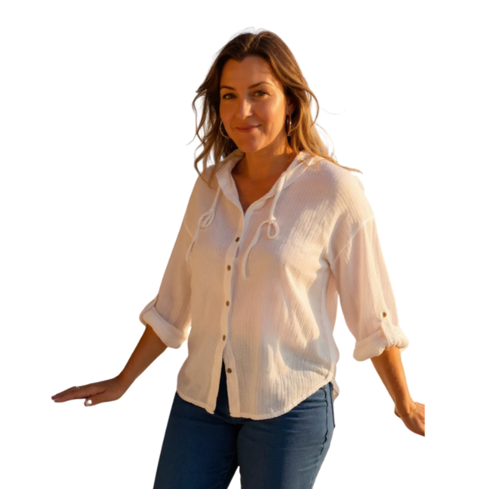 Catherine Lilywhites - Cotton Gauze Hoodie