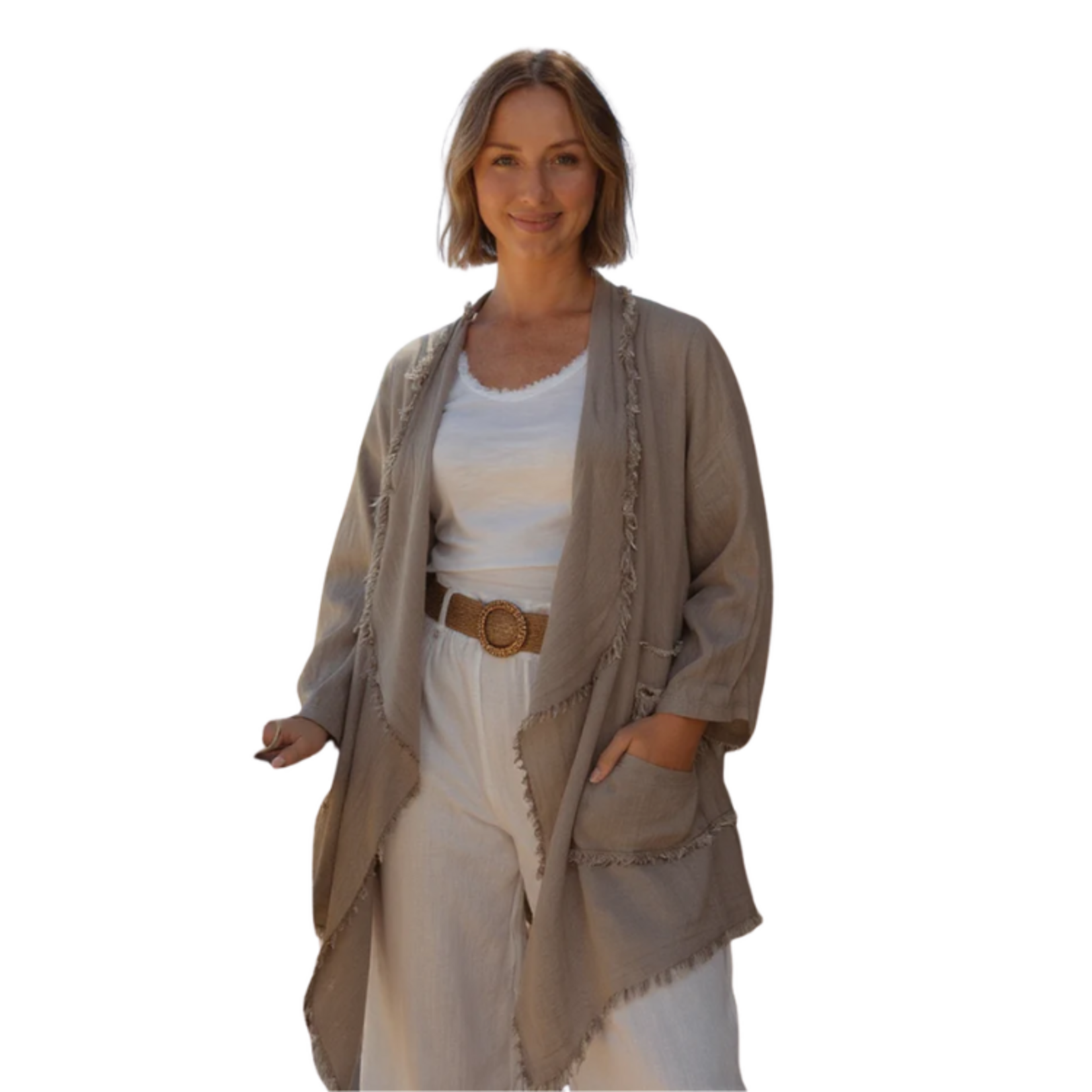 Catherine Lilywhites - Fray Edge Linen Duster