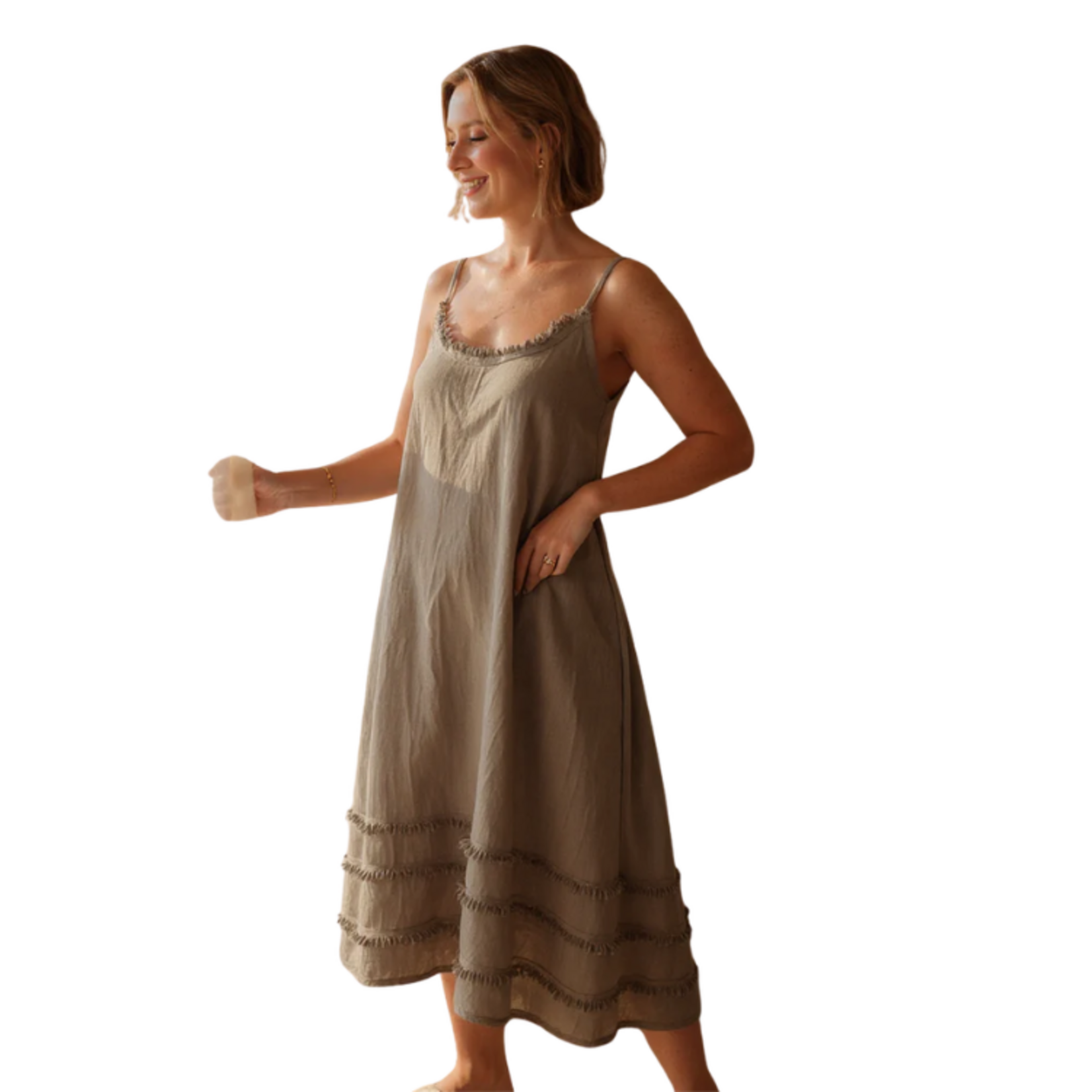Catherine Lilywhites - Fray Edge Linen Dress