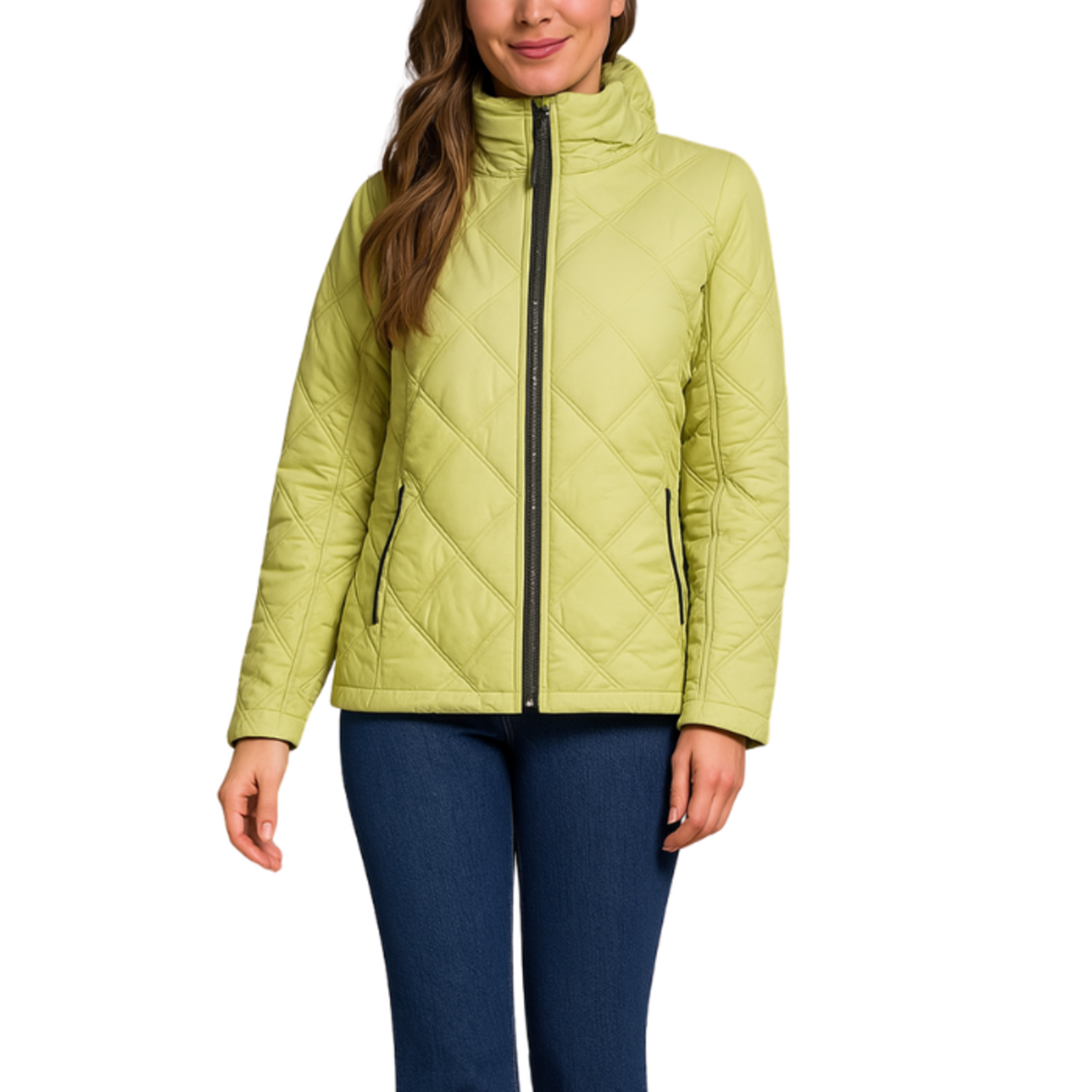 Tribal Tribal - Long Sleeve Zip Front Puffer w/ Removable Hood