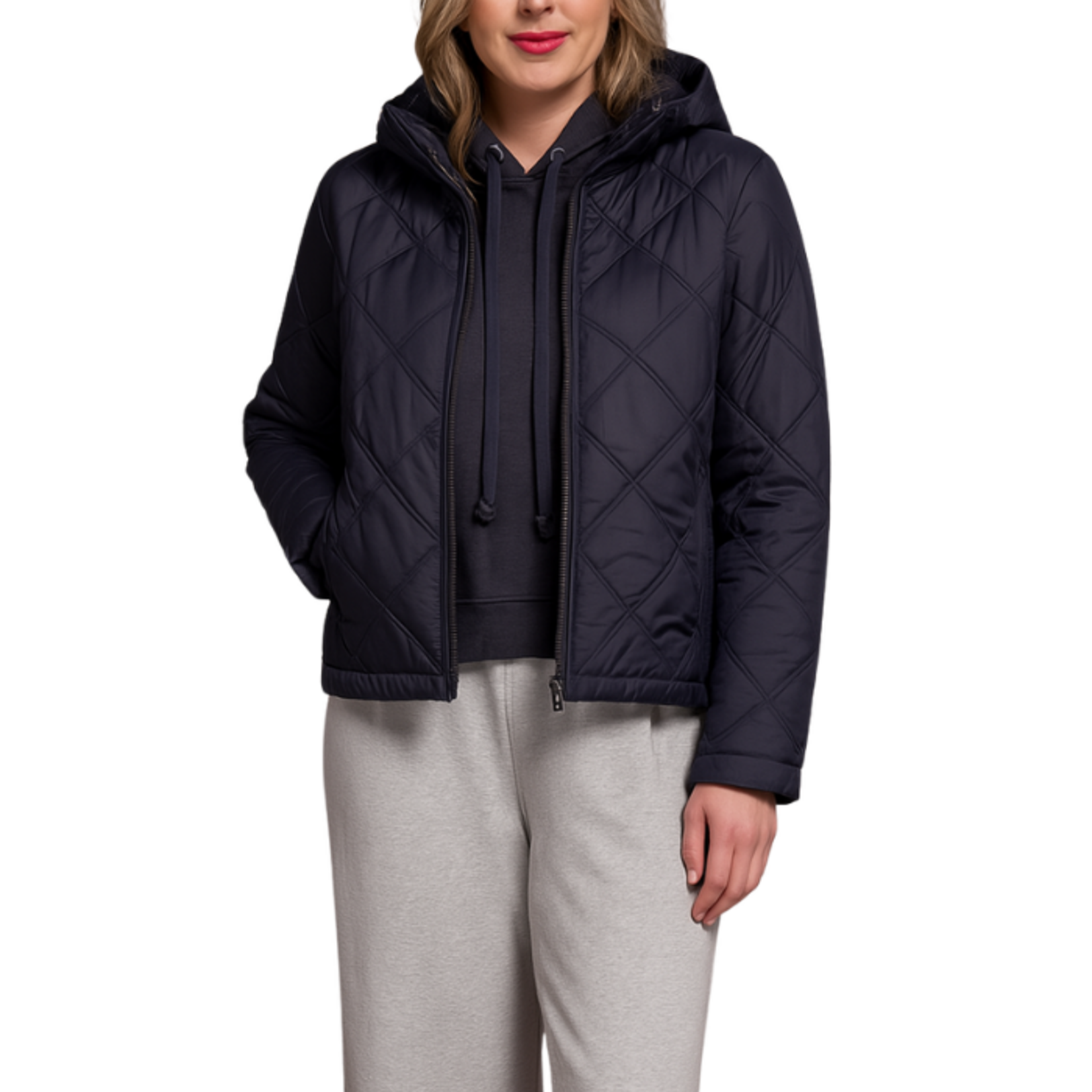 Tribal Tribal - Long Sleeve Zip Front Puffer w/ Removable Hood