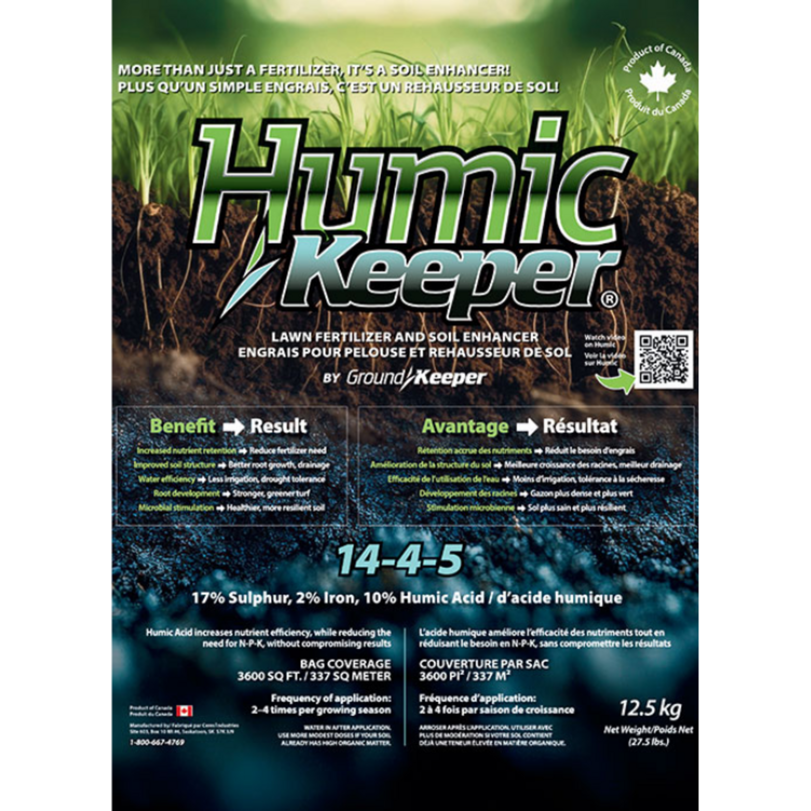 Ground Keeper - Humic Keeper - 14-4-5-17-2-10 - 12.5kg