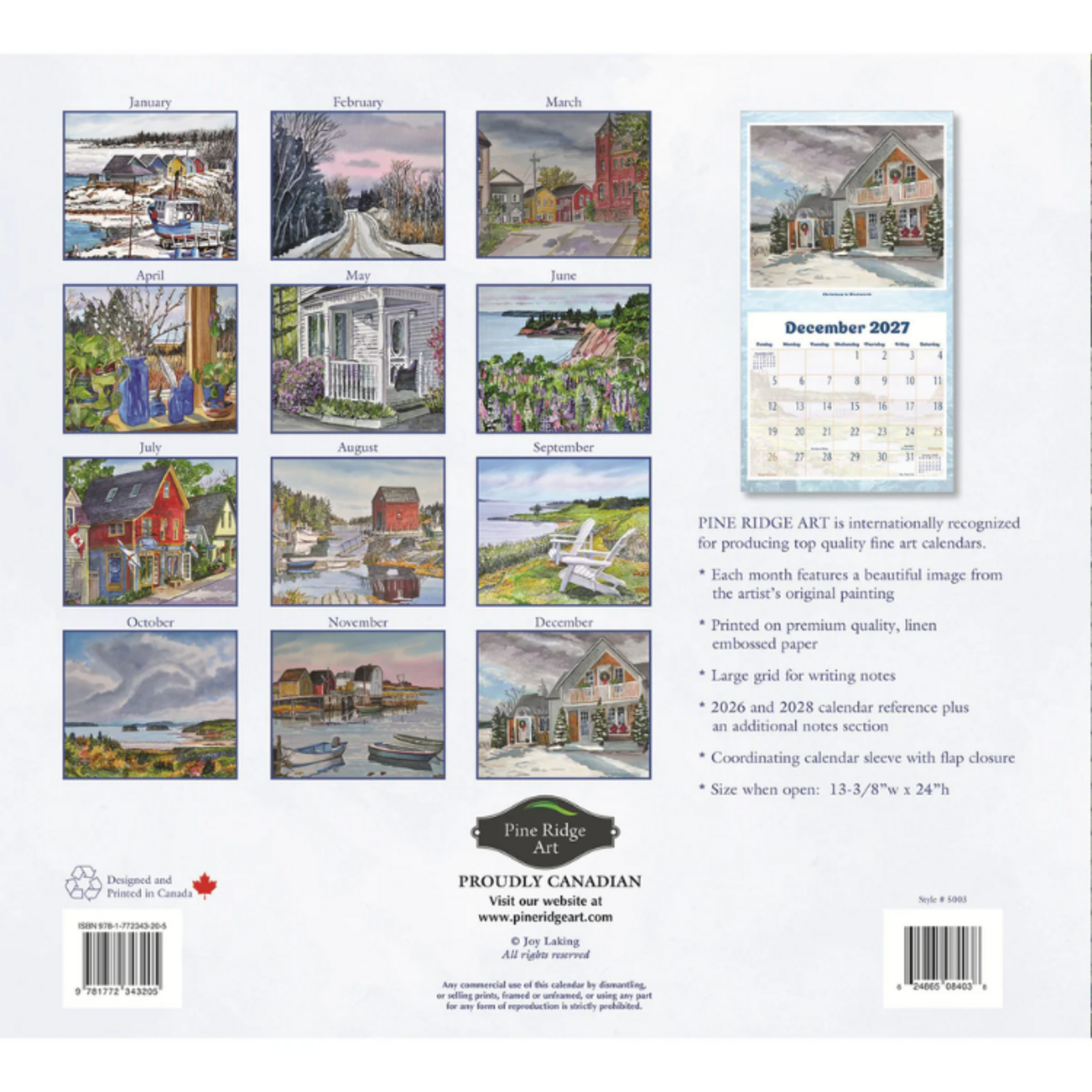 Pine Ridge Art Pine Ridge 2027 Calendar - Maritime Moments