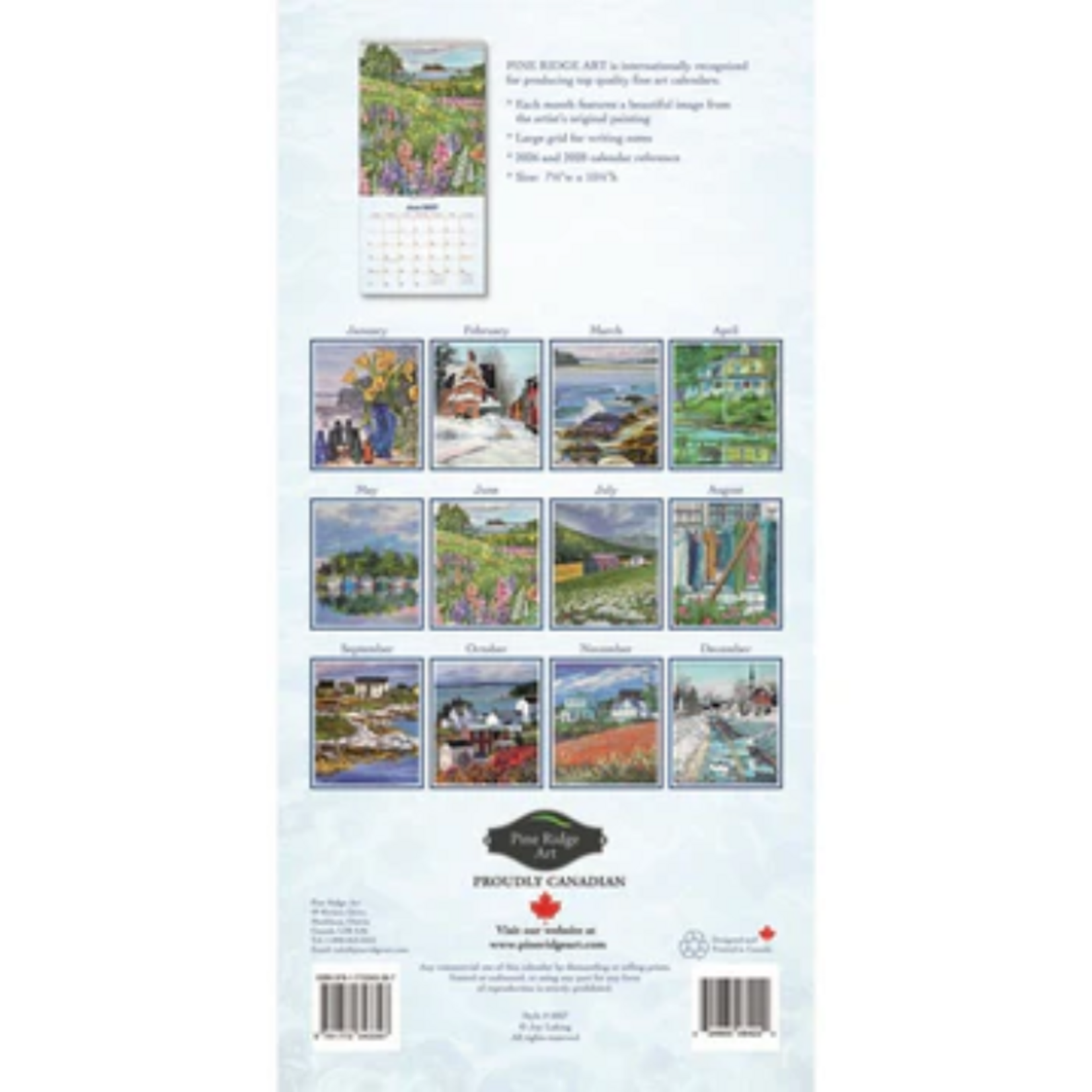 Pine Ridge Art Pine Ridge 2027 Vertical Calendar - Maritime Moments