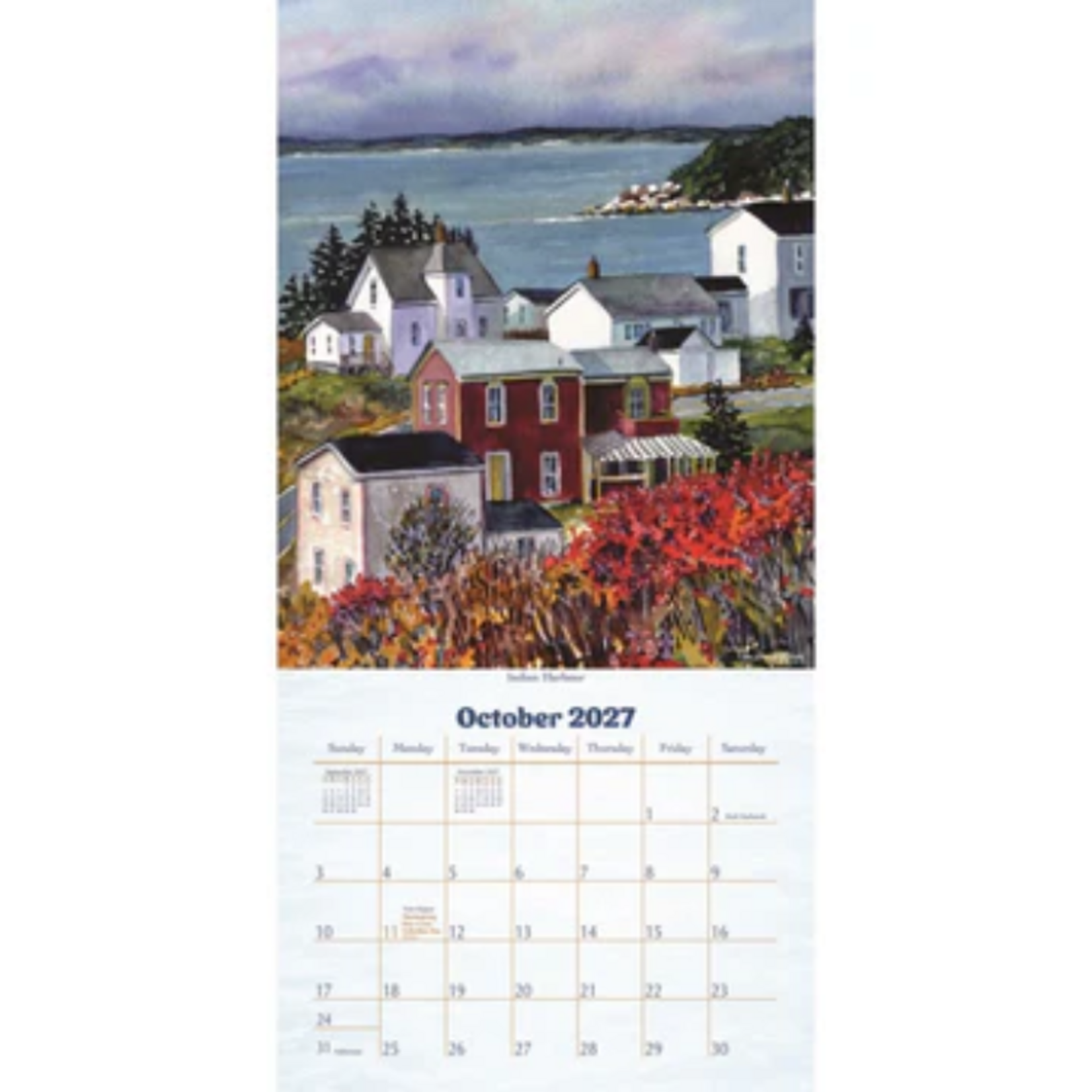 Pine Ridge Art Pine Ridge 2027 Vertical Calendar - Maritime Moments