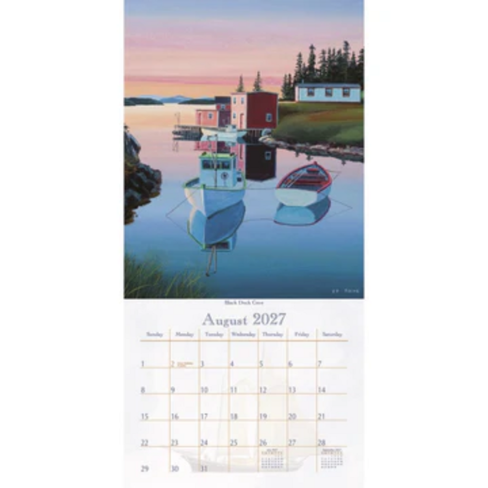 Pine Ridge Art Pine Ridge 2027 Vertical Calendar - Newfoundland