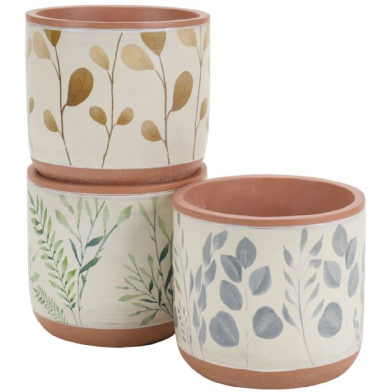Hill's | Park's 4.75" Round Wandering Leaves Cement Pot