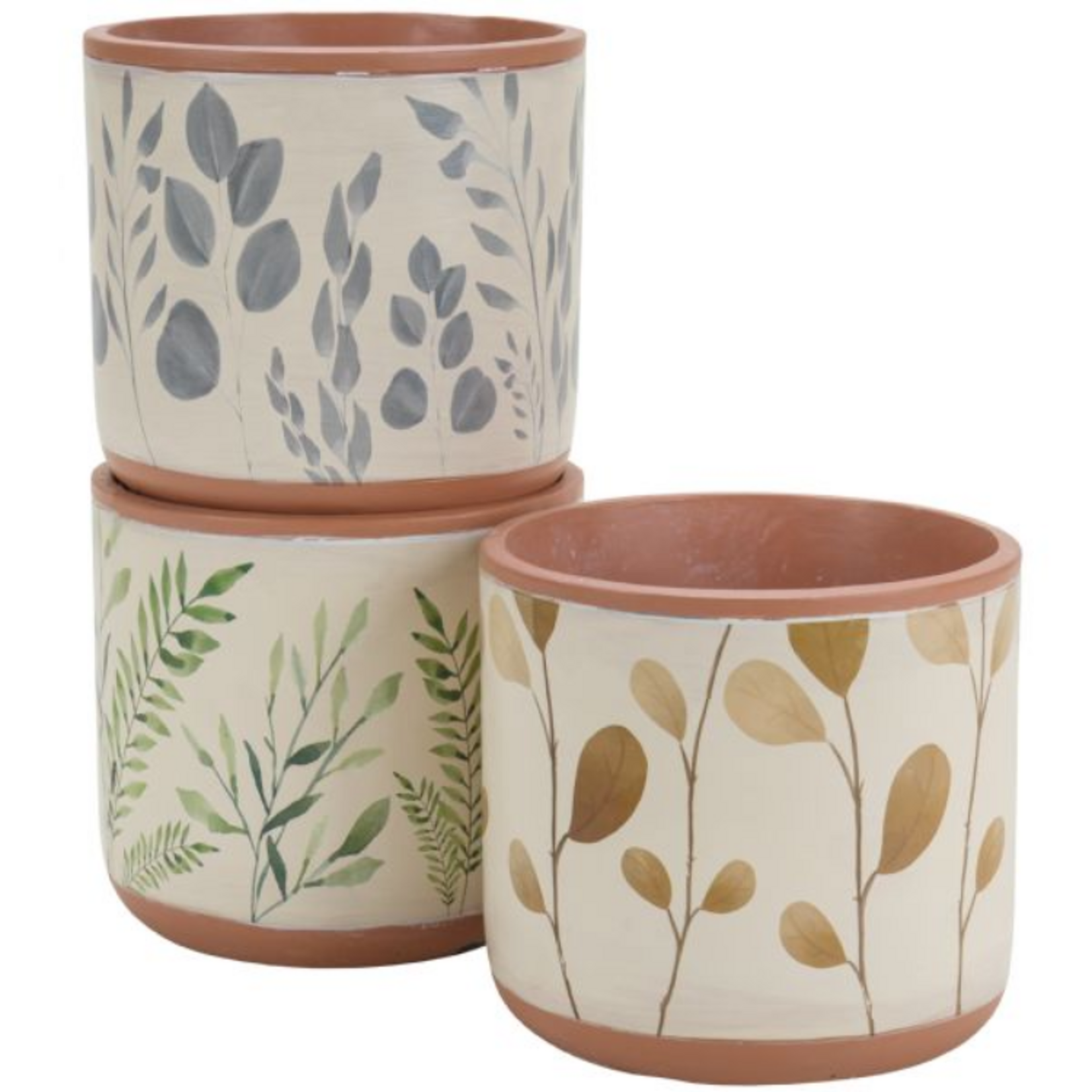 Hill's | Park's 6" Round Wandering Leaves Cement Pot